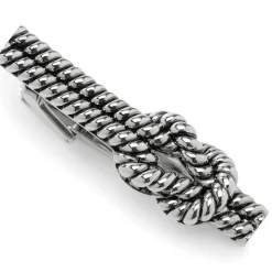 Ox and Bull Trading Co. Silver Knot Rope Tie Clip