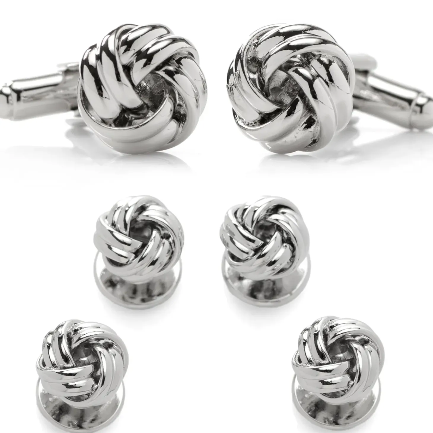 Ox and Bull Trading Co. Silver Knot Stud Set