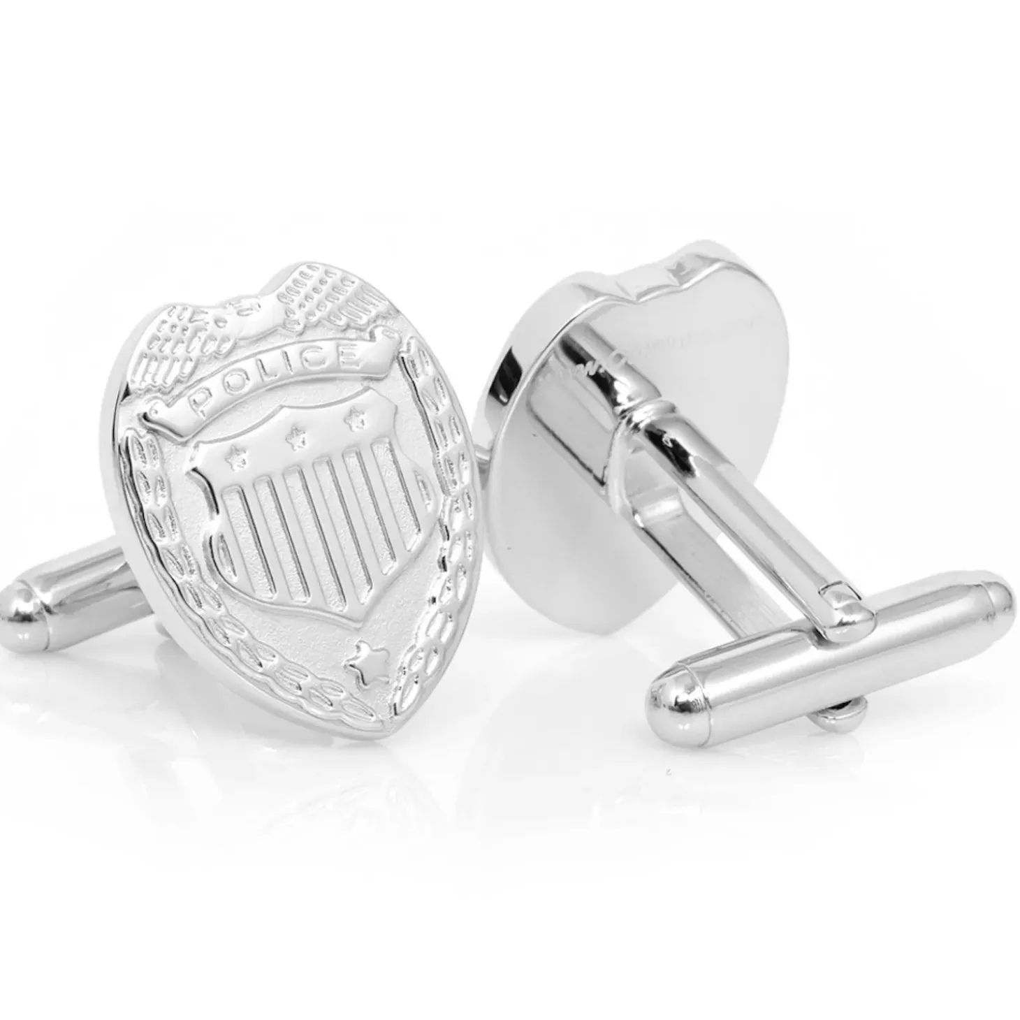 Cufflinks, Inc. Silver Police Badge Cufflinks