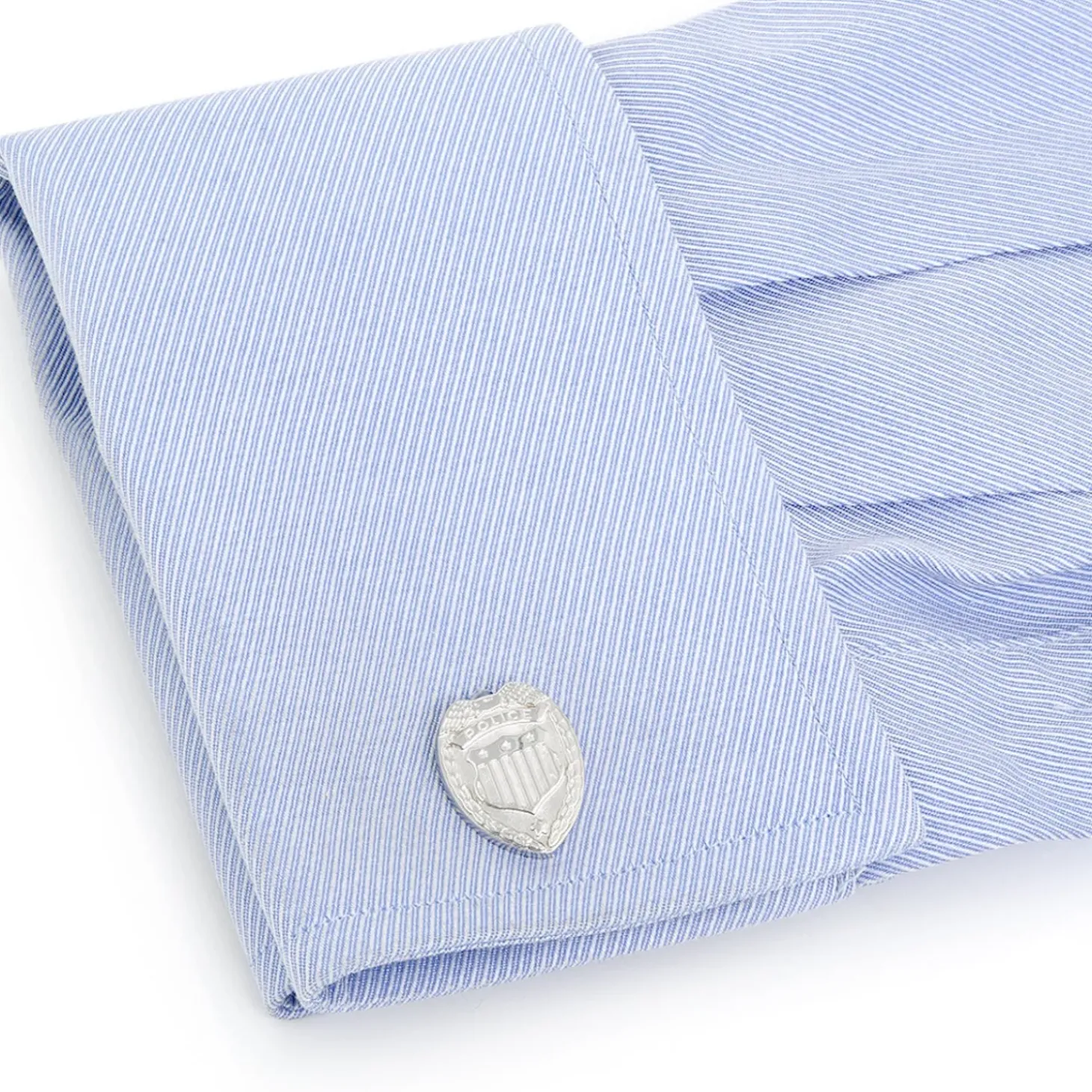 Cufflinks, Inc. Silver Police Badge Cufflinks