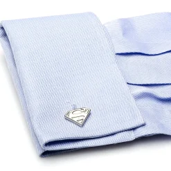 DC Comics Silver Superman Shield Cufflinks