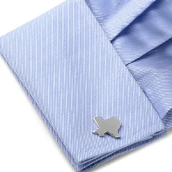 Cufflinks, Inc. Silver Texas Cufflinks