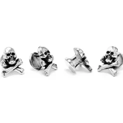 Max Lang Skull and Crossbones Tuxedo Studs