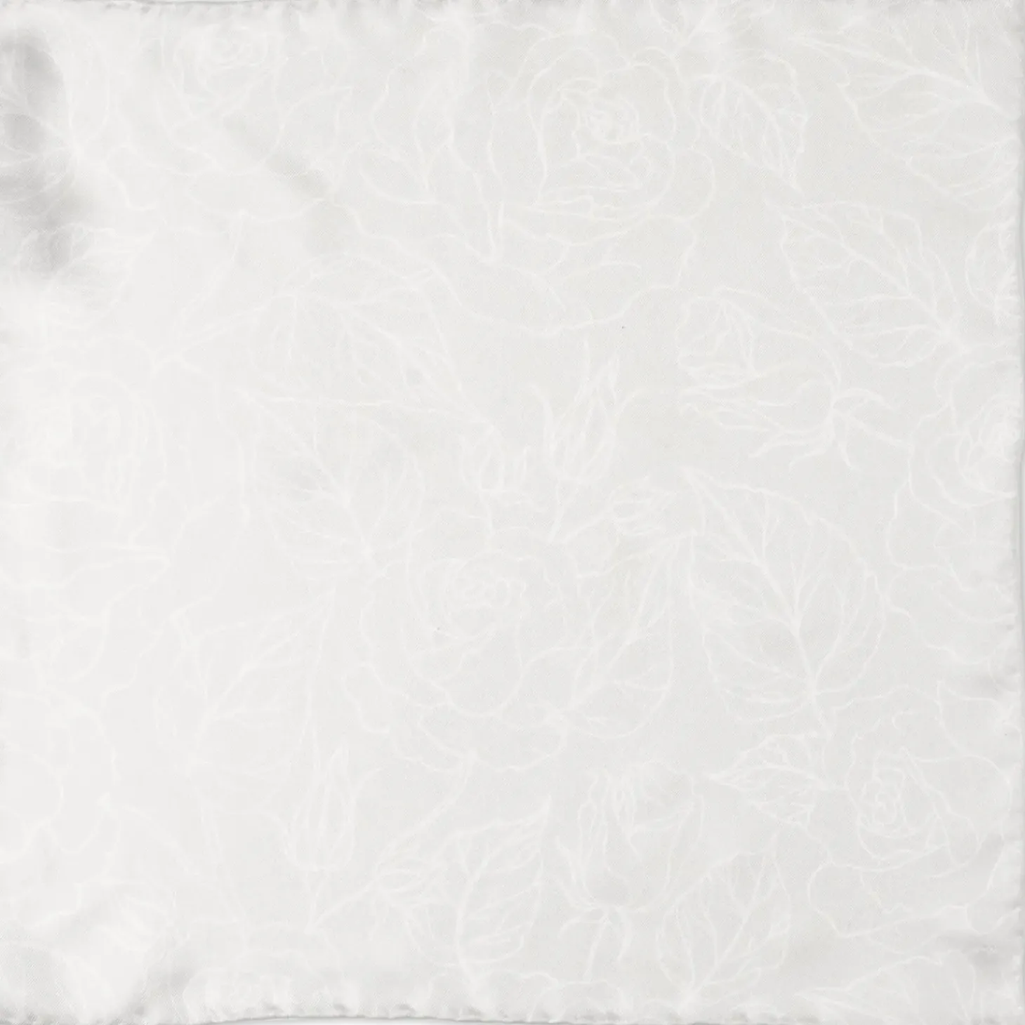 Ox and Bull Trading Co. Soft Floral Gray Silk Men's Pocket Square