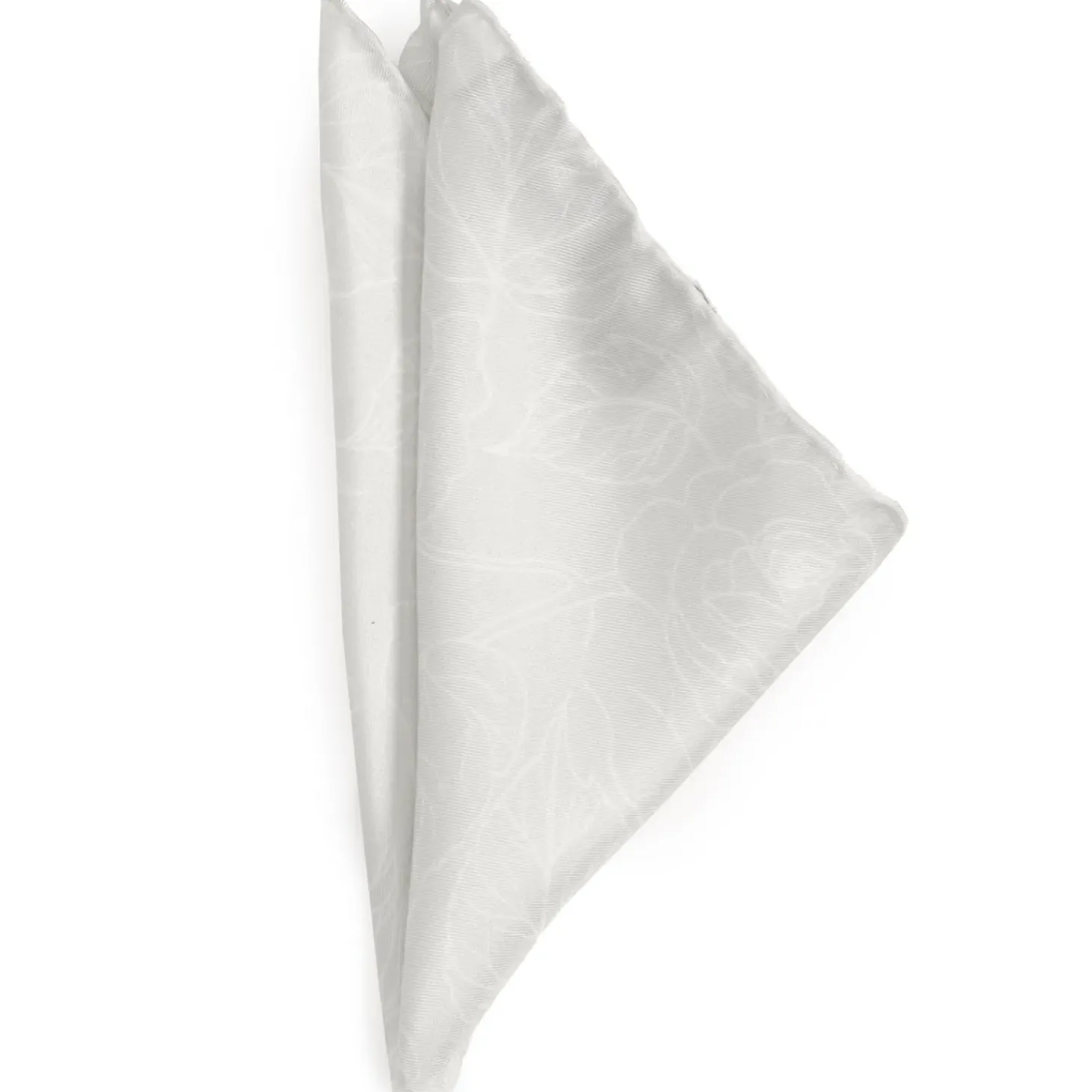 Ox and Bull Trading Co. Soft Floral Gray Silk Men's Pocket Square