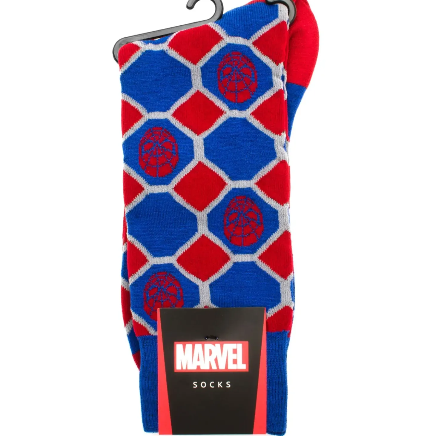 Marvel Spider-Man Blue Checker Socks