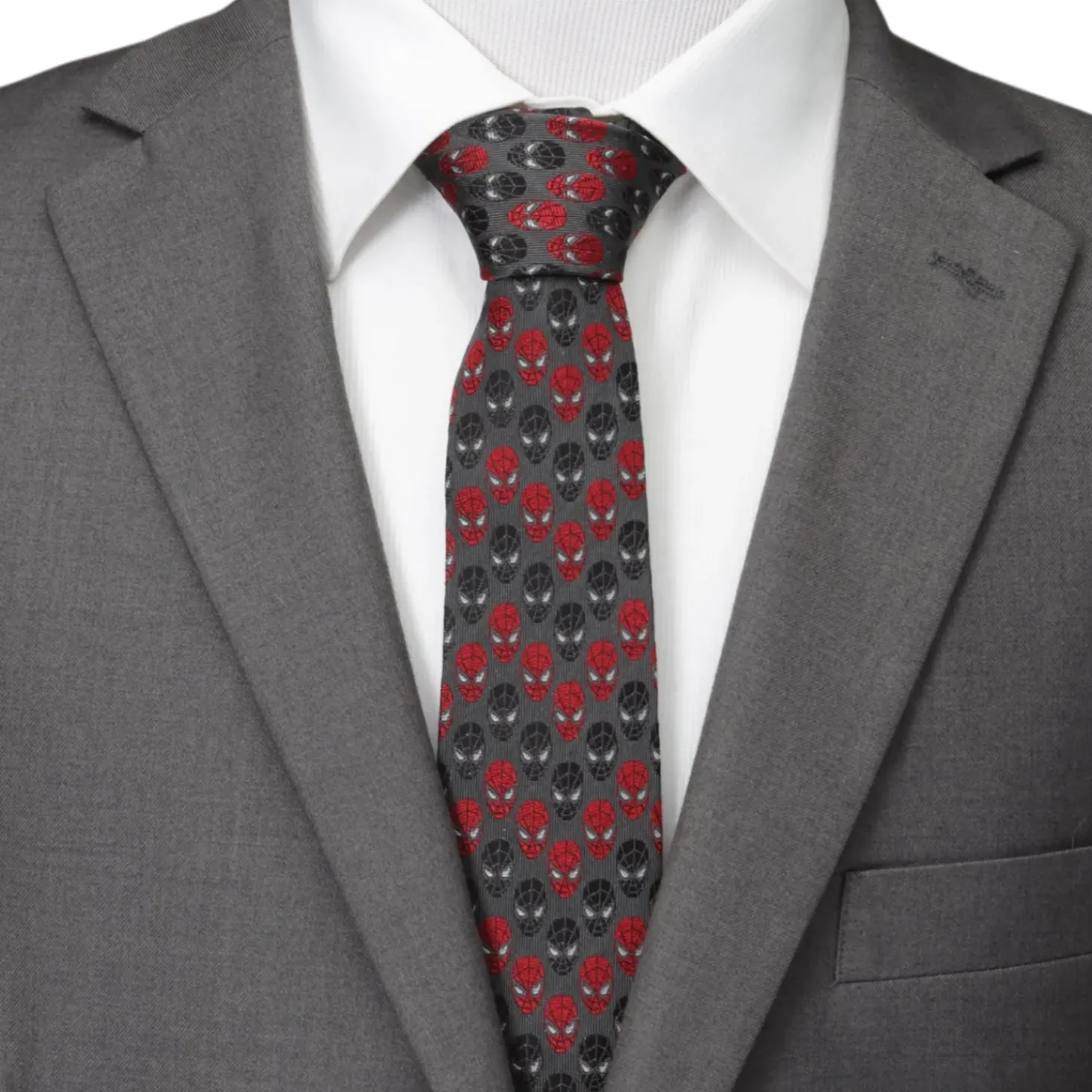 Marvel Spider-Man Chevron Red Black Men's Tie