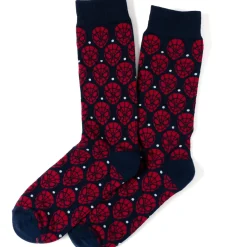 Marvel Spider-Man Dot Red and Navy Socks