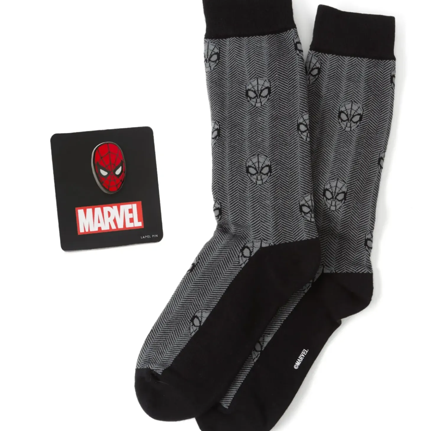 Marvel Spider-Man Herringbone Black Gift Set