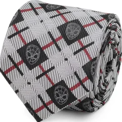 Marvel Spider-Man Plaid Black Men's Tie