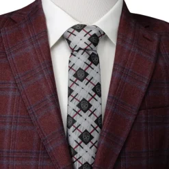 Marvel Spider-Man Plaid Black Men's Tie