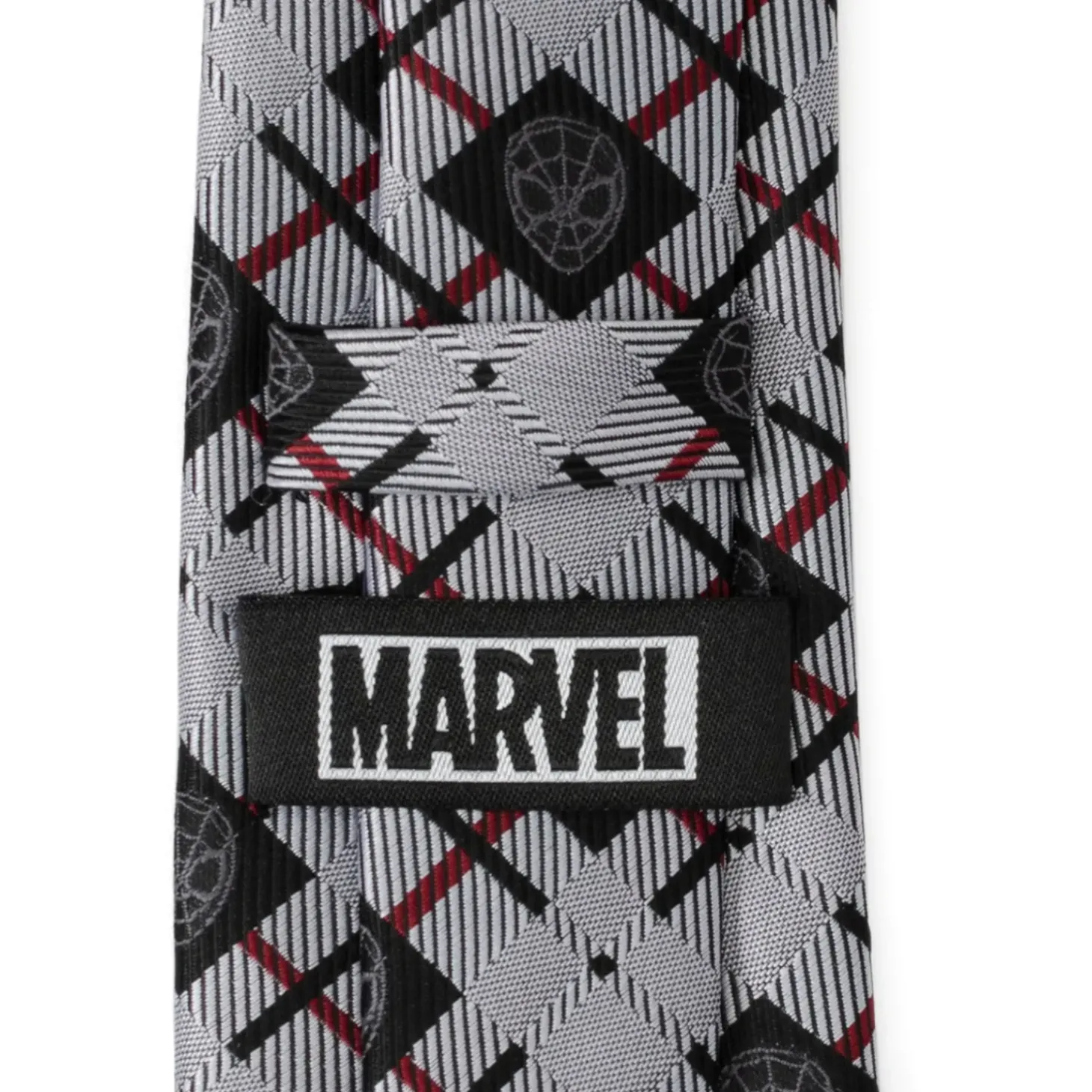 Marvel Spider-Man Plaid Black Men's Tie
