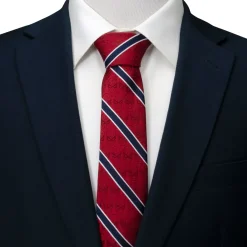 Marvel Spider-Man Red and Navy Stripe Men's Tie