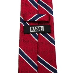 Marvel Spider-Man Red and Navy Stripe Men's Tie