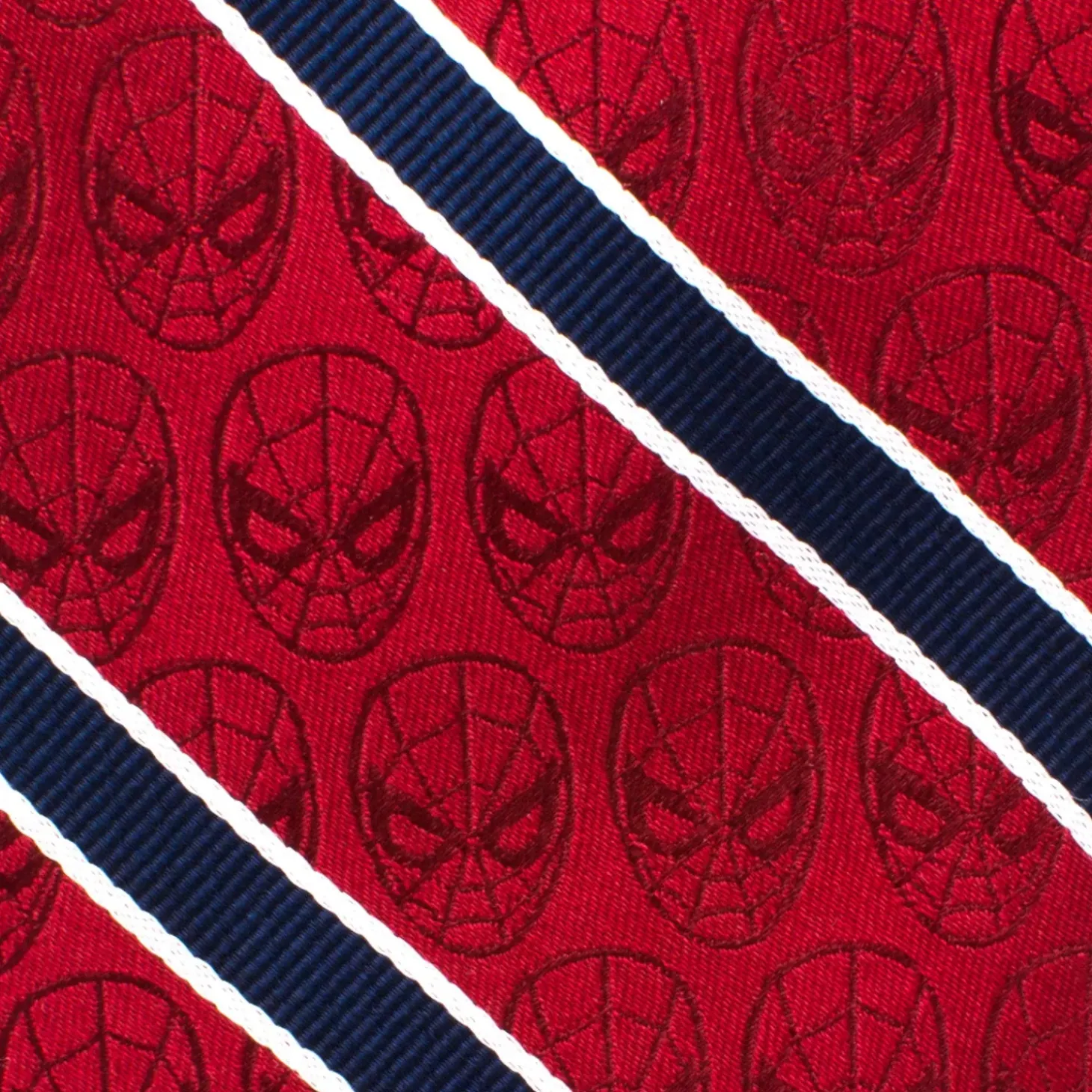 Marvel Spider-Man Red and Navy Stripe Men's Tie
