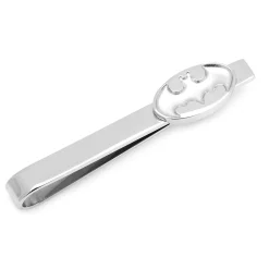 DC Comics Stainless Steel Batman Recessed Shield Tie Bar
