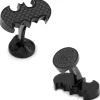 DC Comics Stainless Steel Carbon Fiber Batman Cufflinks
