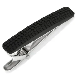 Ox and Bull Trading Co. Stainless Steel Carbon Fiber Tire Tread Tie Clip