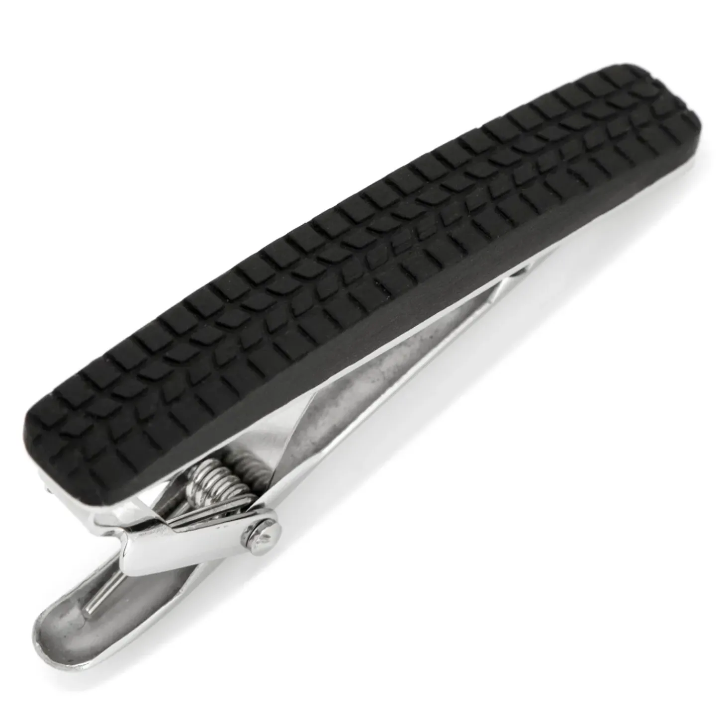 Ox and Bull Trading Co. Stainless Steel Carbon Fiber Tire Tread Tie Clip