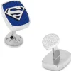 DC Comics Stainless Steel Carbon Fiber Superman Cufflinks