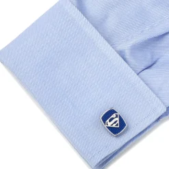 DC Comics Stainless Steel Carbon Fiber Superman Cufflinks