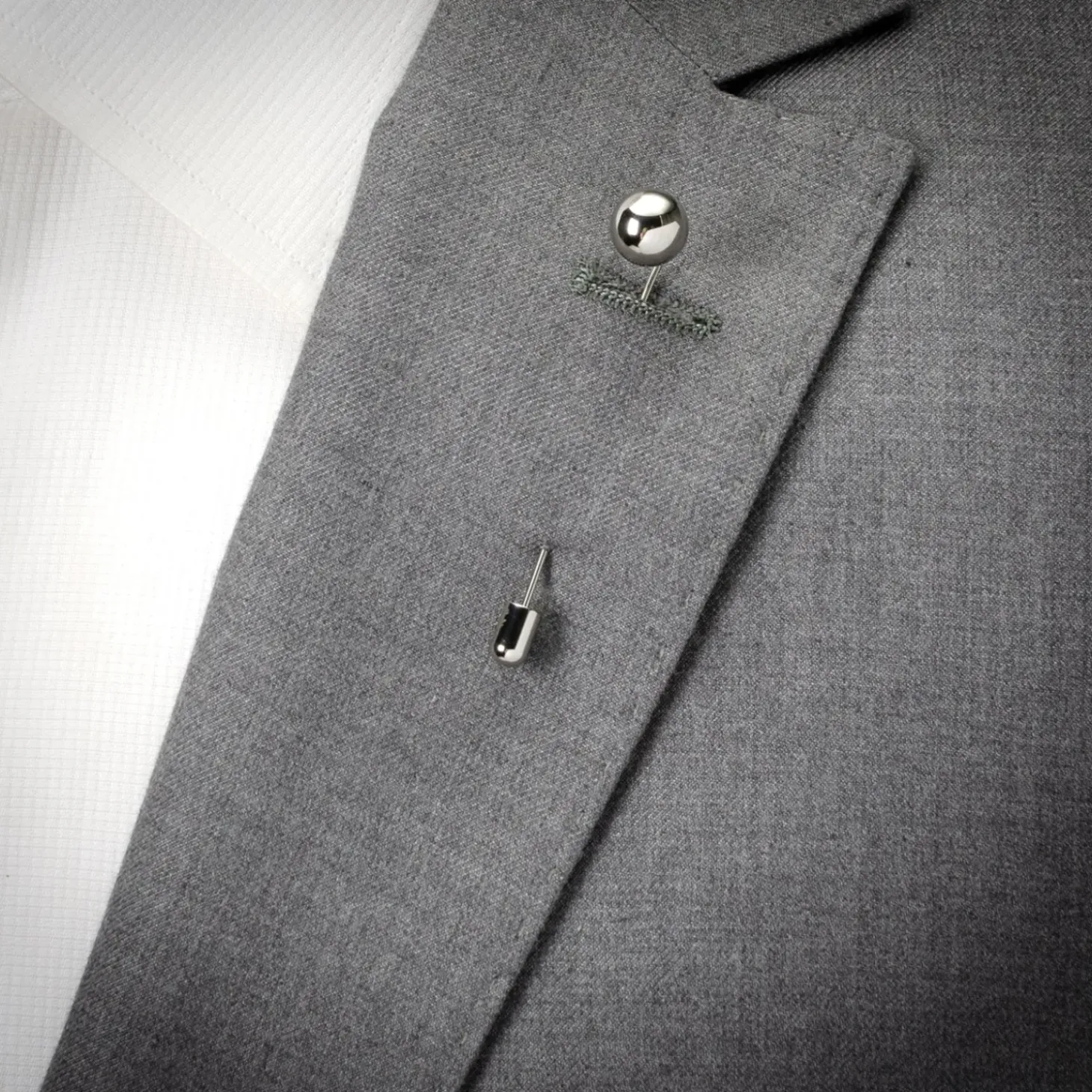 Ox and Bull Trading Co. Stainless Steel Circle Ball Stick Pin