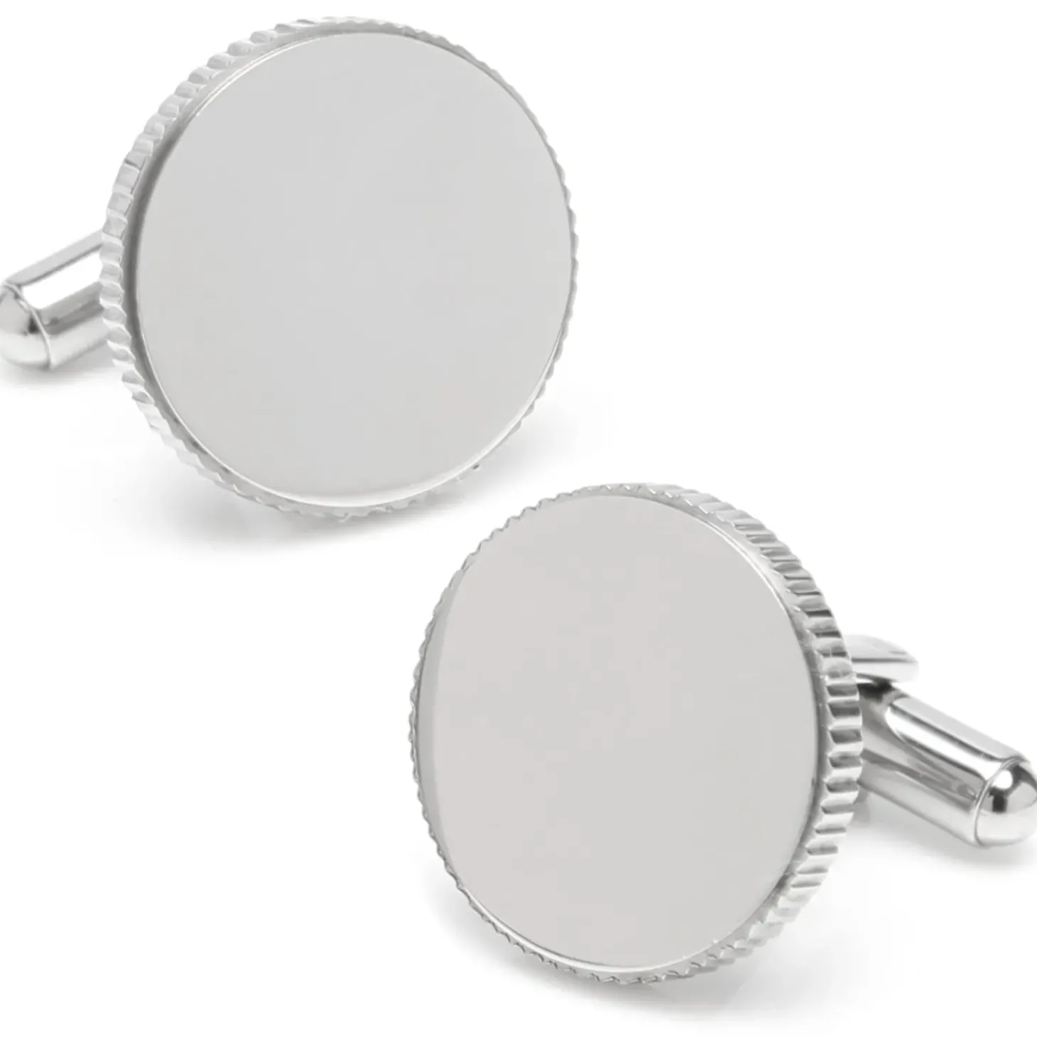 Ox and Bull Trading Co. Stainless Steel Coin Edge Engravable Cufflinks