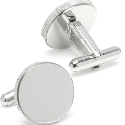 Ox and Bull Trading Co. Stainless Steel Coin Edge Engravable Cufflinks