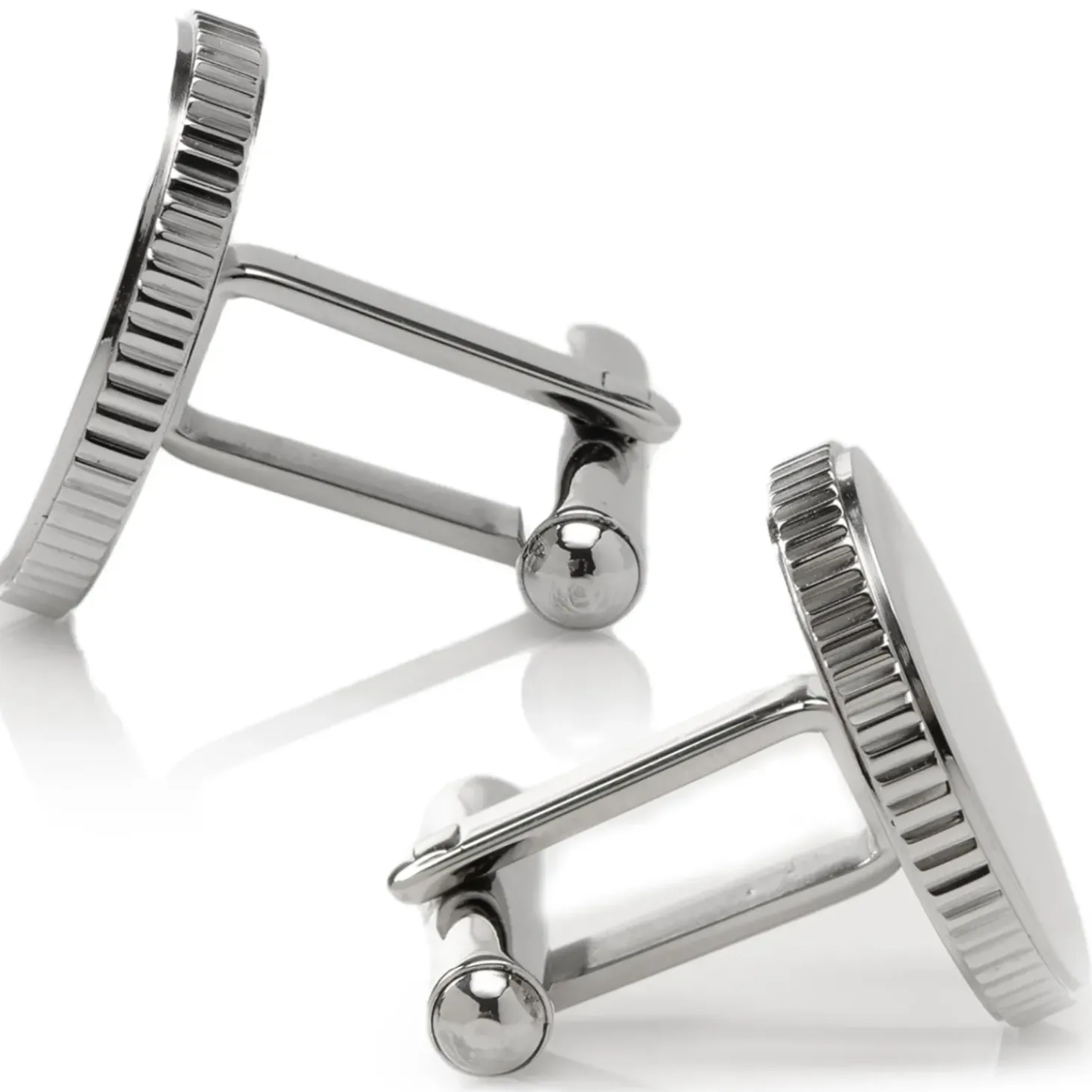 Ox and Bull Trading Co. Stainless Steel Coin Edge Engravable Cufflinks
