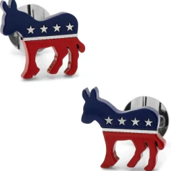 Ox and Bull Trading Co. Stainless Steel Democratic Donkey Cufflinks