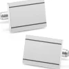 Ox and Bull Trading Co. Stainless Steel Engravable Etched Frame Cufflinks