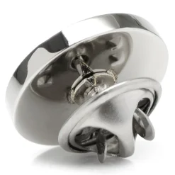 Ox and Bull Trading Co. Stainless Steel Engravable Round Infinity Lapel Pin