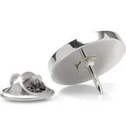 Ox and Bull Trading Co. Stainless Steel Engravable Round Infinity Lapel Pin