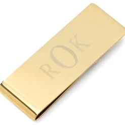 Ox and Bull Trading Co. Stainless Steel Gold Engravable Money Clip
