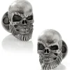 Ox and Bull Trading Co. Stainless Steel Mustache Skull Cufflinks