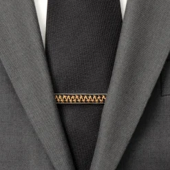 Ox and Bull Trading Co. Stainless Steel Rope Twist Silver Tie Clip