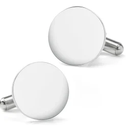 Cufflinks, Inc. Stainless Steel Round Infinity Engravable Cufflinks