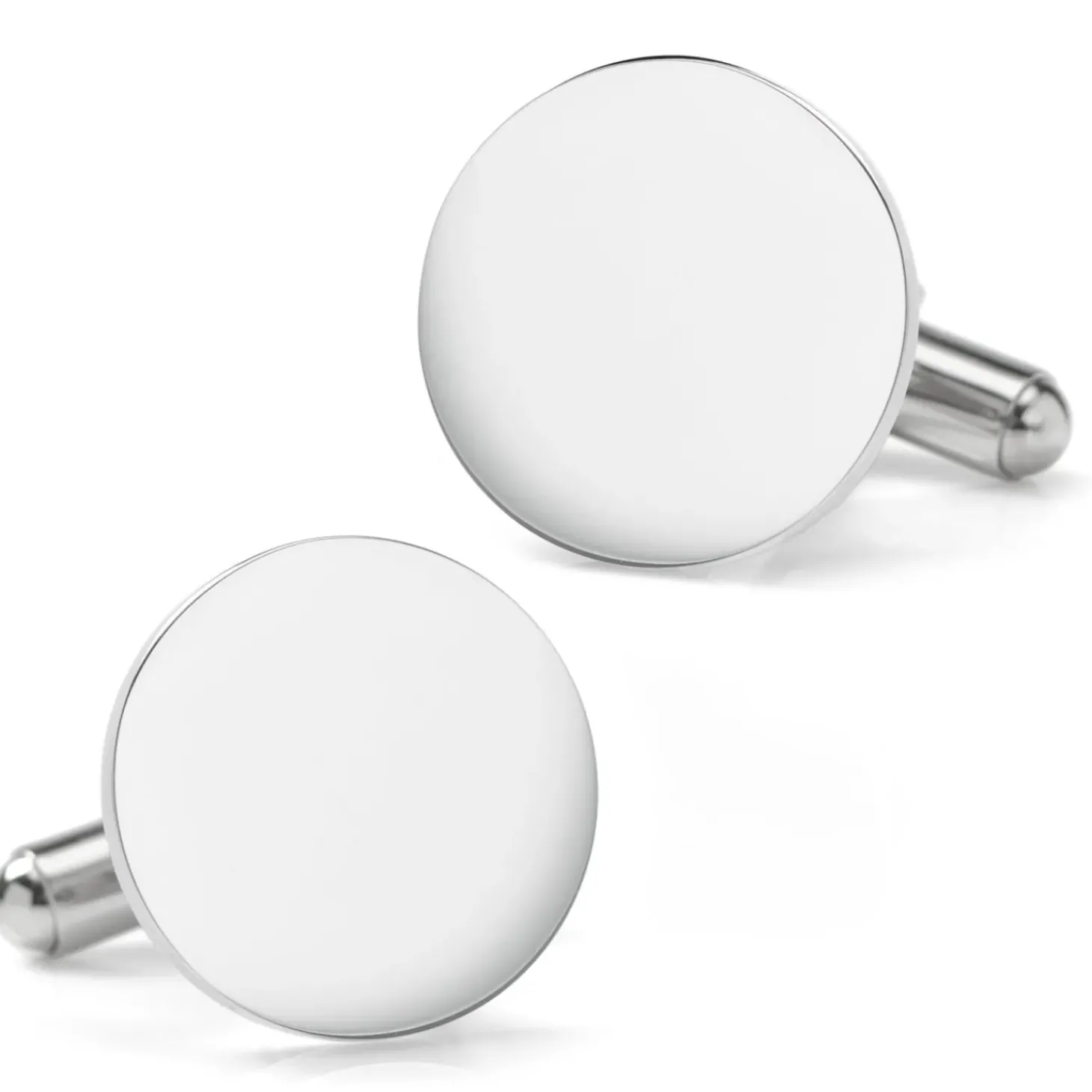 Cufflinks, Inc. Stainless Steel Round Infinity Engravable Cufflinks
