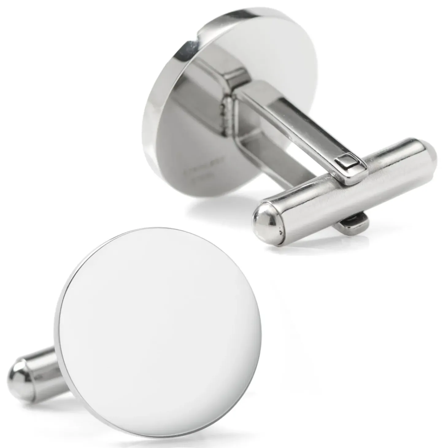 Cufflinks, Inc. Stainless Steel Round Infinity Engravable Cufflinks