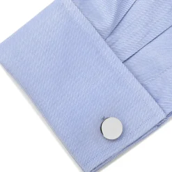 Cufflinks, Inc. Stainless Steel Round Infinity Engravable Cufflinks