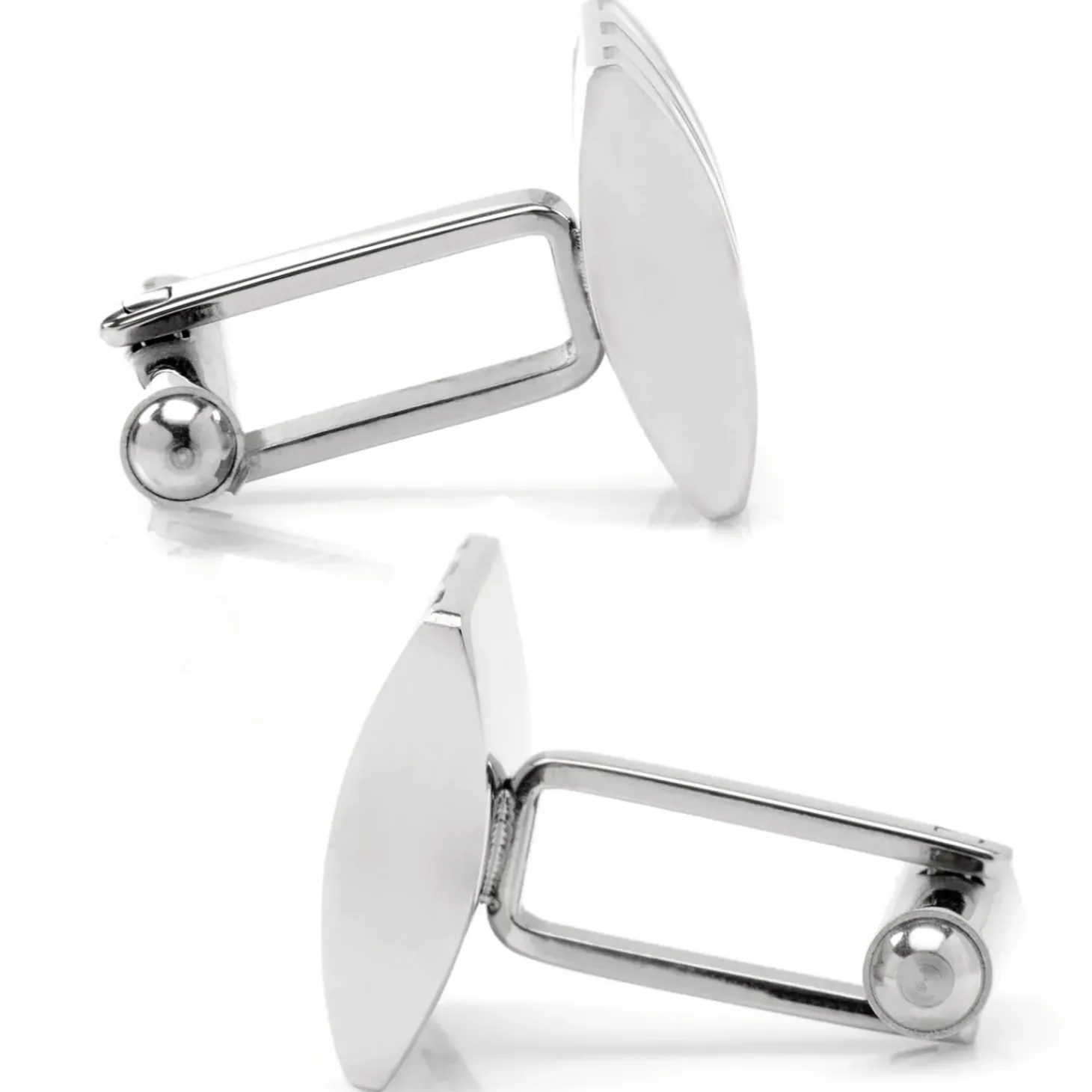 Ox and Bull Trading Co. Stainless Steel Striped Lapis Cufflinks