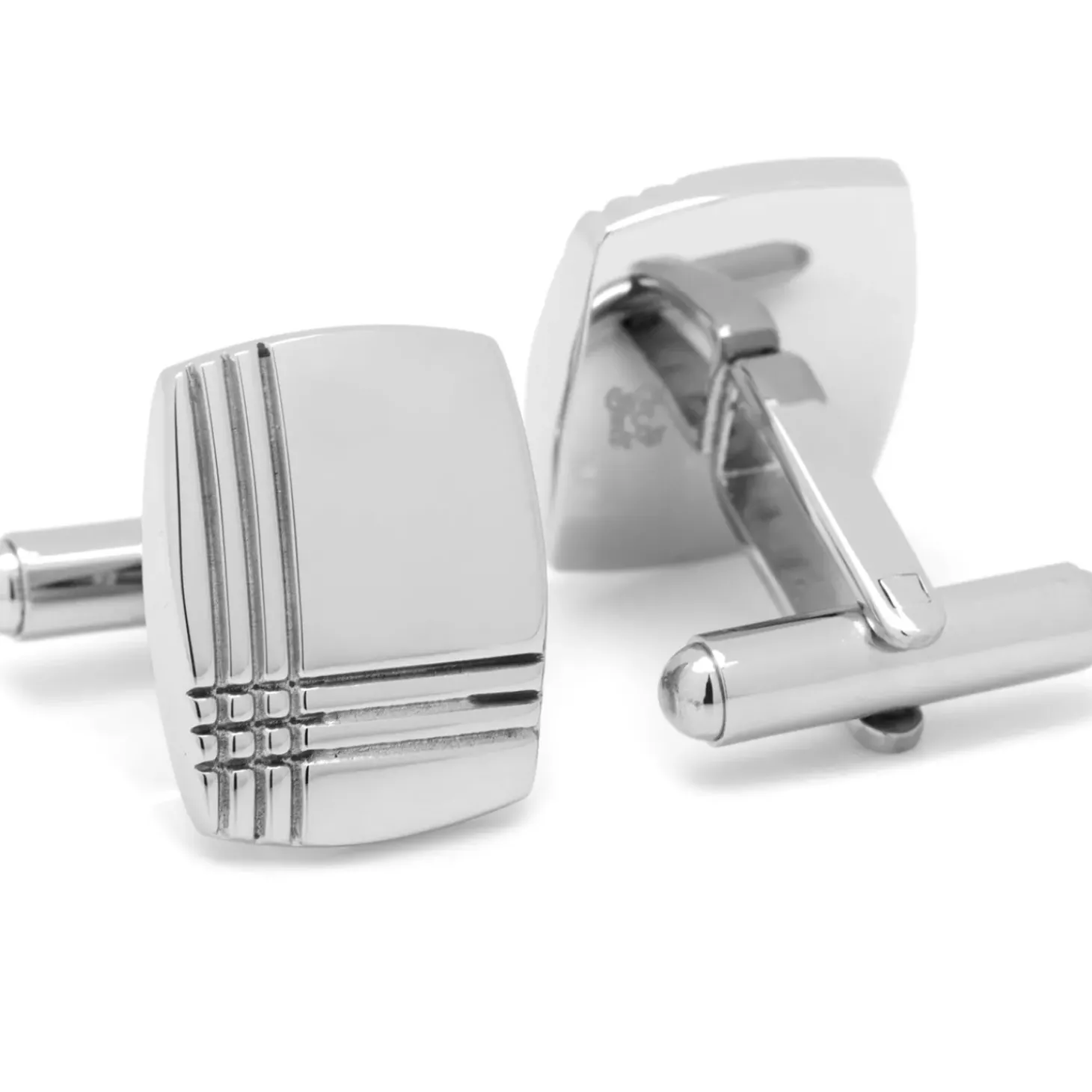 Ox and Bull Trading Co. Stainless Steel Tartan Plaid Stud Set