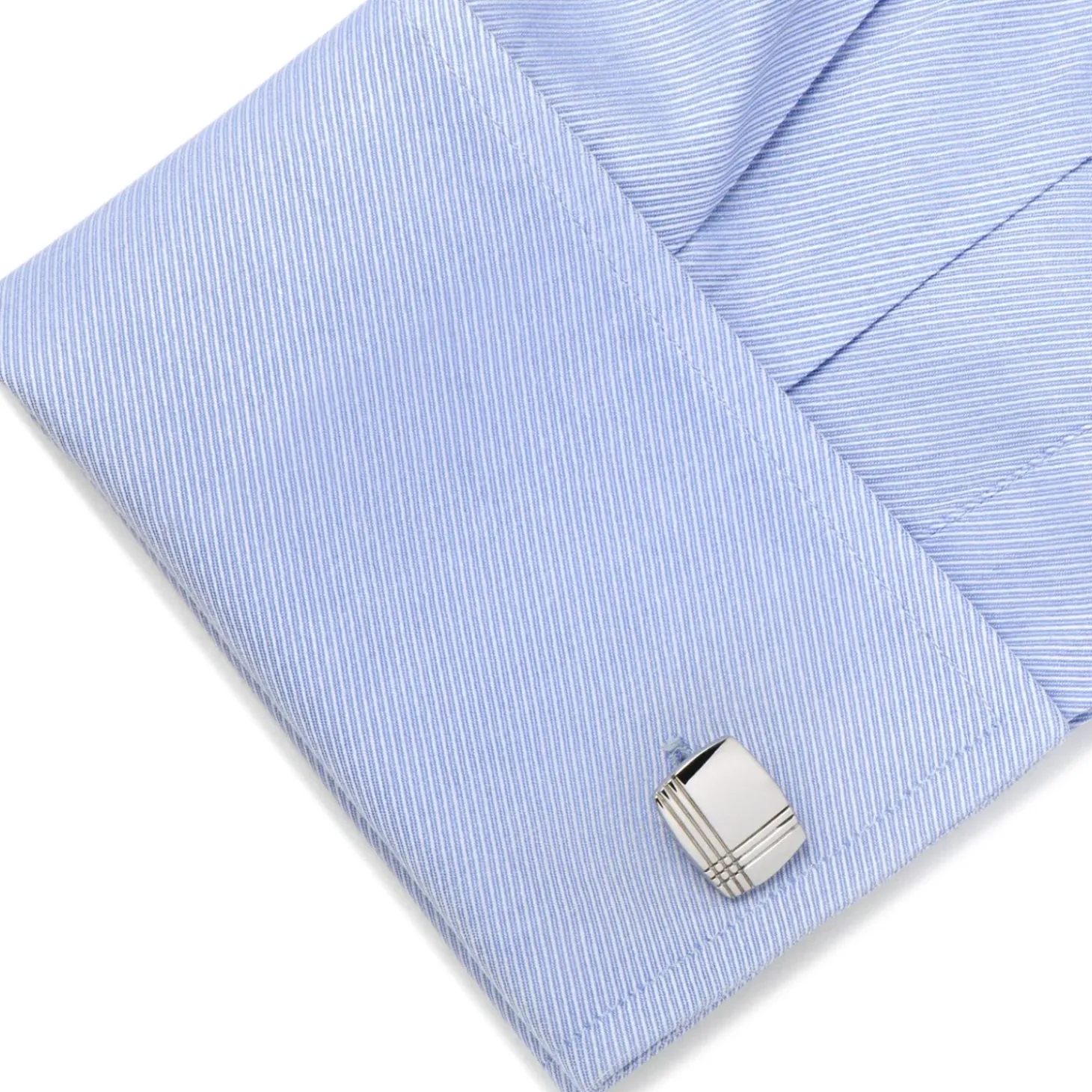 Ox and Bull Trading Co. Stainless Steel Tartan Plaid Cufflinks