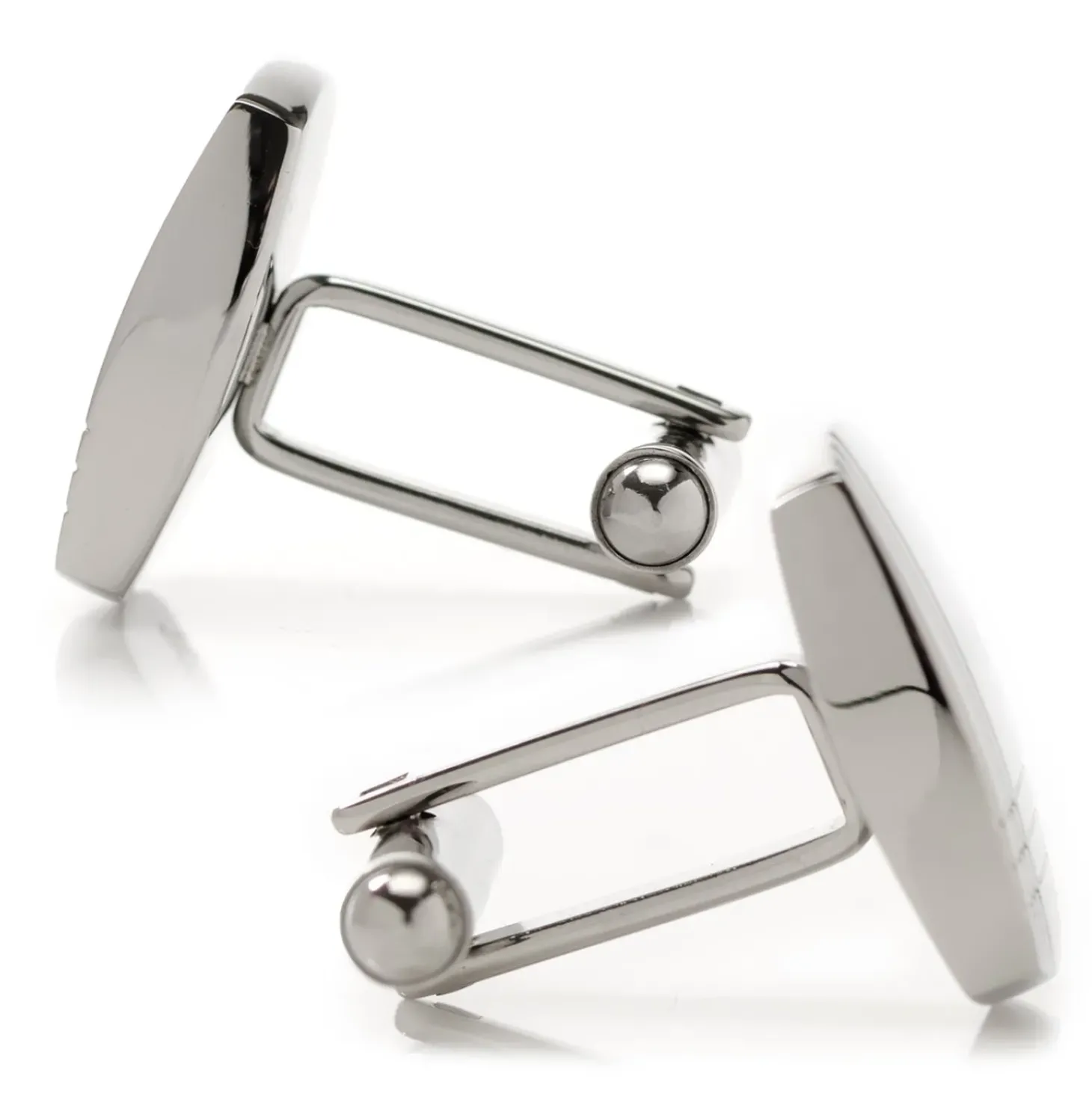 Ox and Bull Trading Co. Stainless Steel Tartan Plaid Cufflinks