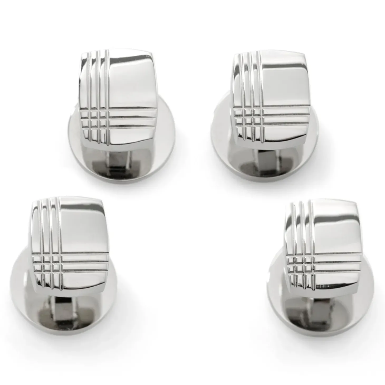 Ox and Bull Trading Co. Stainless Steel Tartan Plaid Studs