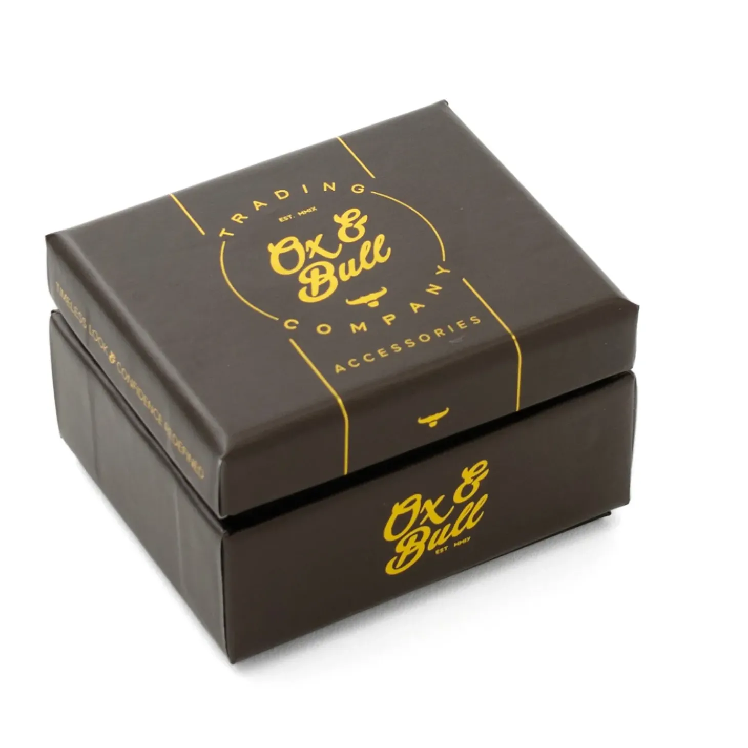 Ox and Bull Trading Co. Stainless Steel Two-Tone Fleur De Lis Cufflinks