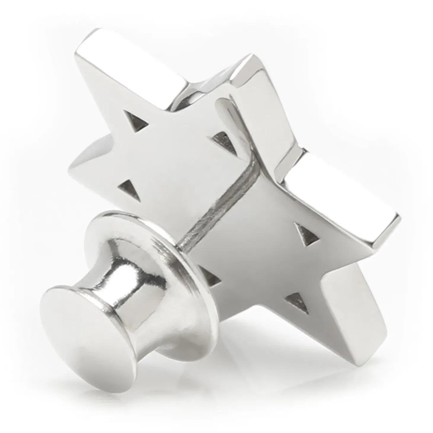 Ox and Bull Trading Co. Star of David Stainless Steel Lapel Pin
