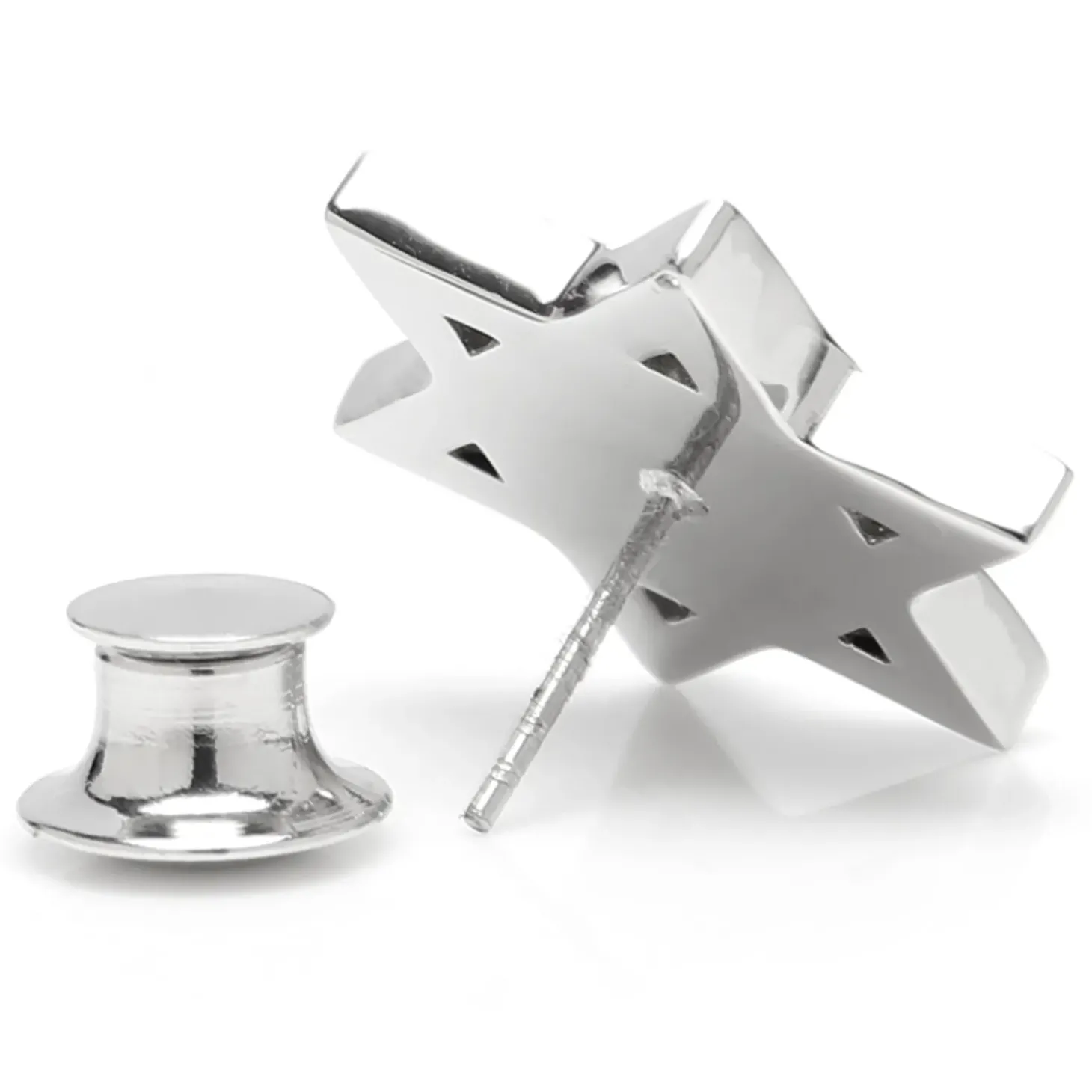 Ox and Bull Trading Co. Star of David Stainless Steel Lapel Pin