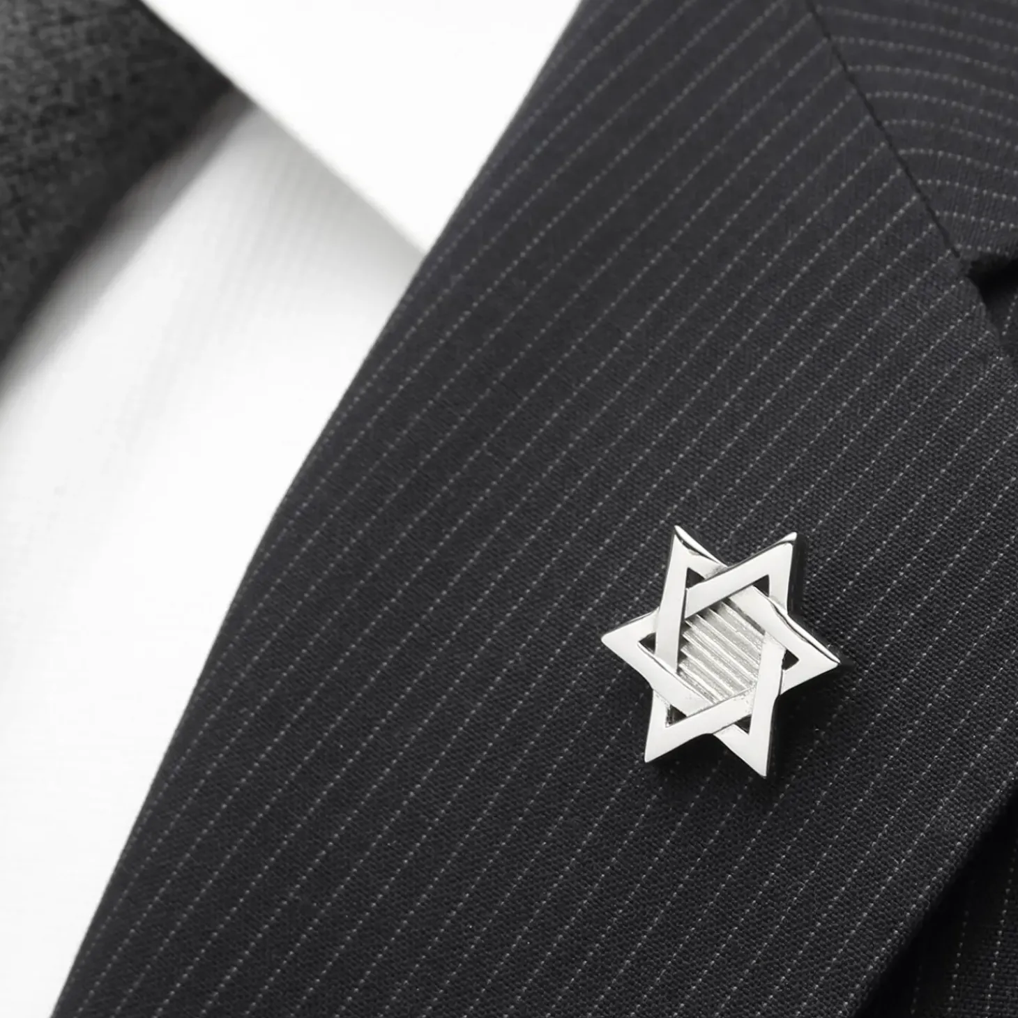 Ox and Bull Trading Co. Star of David Stainless Steel Lapel Pin