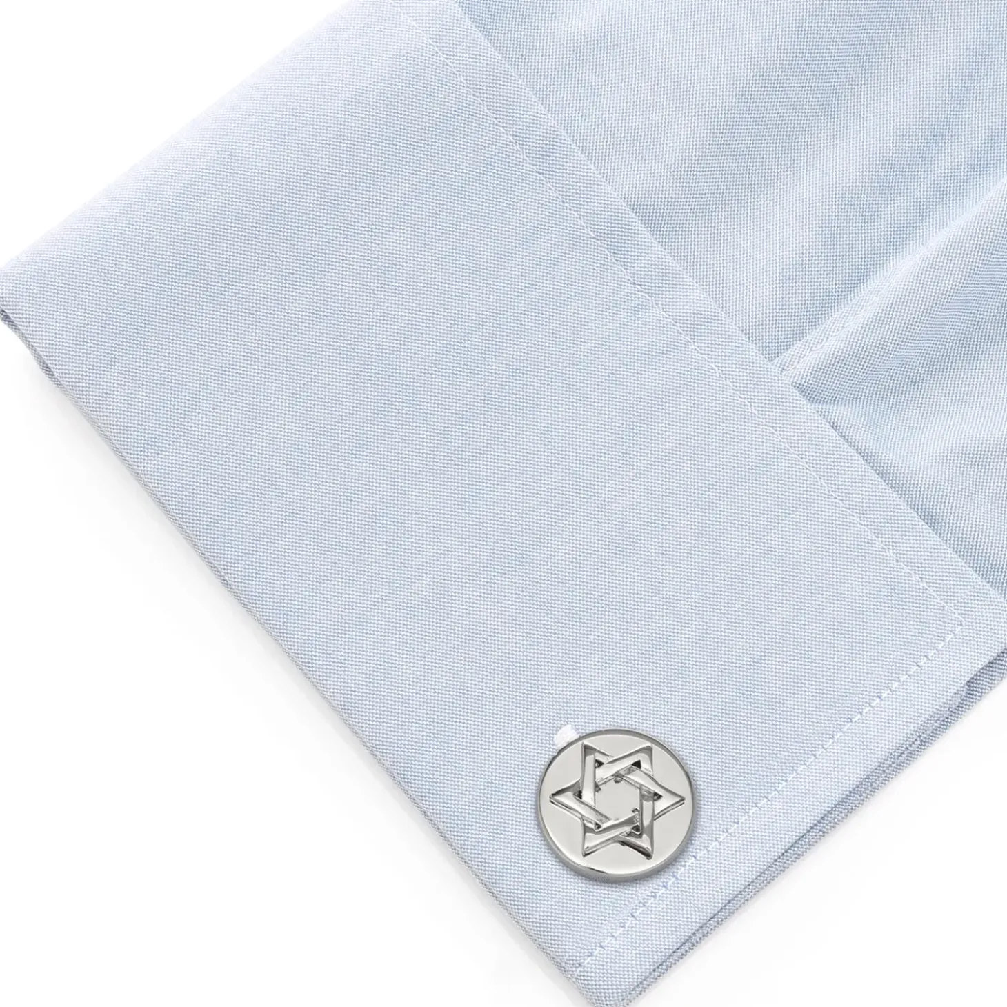 Ox and Bull Trading Co. Star of David Stainless Steel Cufflinks